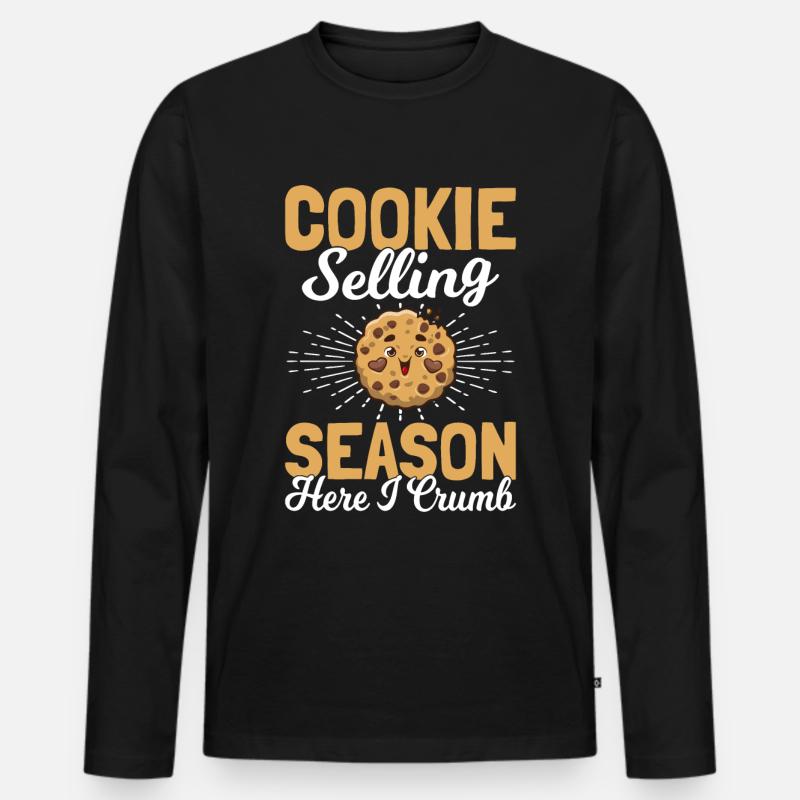 Pfadfinderkeks-Händler - Männer Premium Bio Langarmshirt - Schwarz