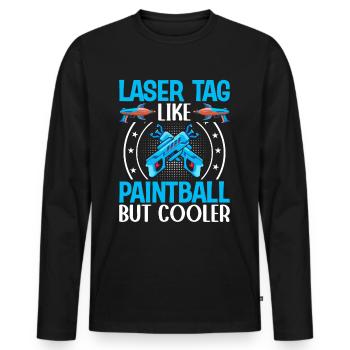 Player - Men's Premium Organic Long Sleeve Shirt - black - Front - Nico (187cm)