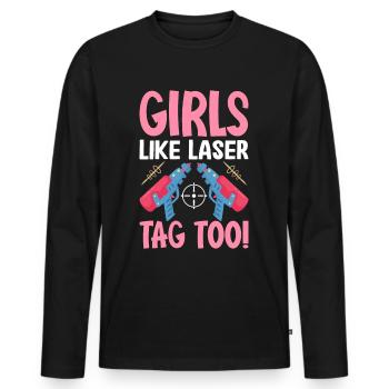 Player - Men's Premium Organic Long Sleeve Shirt - black - Front - Nico (187cm)