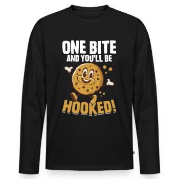 Funny Cookie Boy Scout Cookie Vendor - Men's Premium Organic Long Sleeve Shirt - black - Front - Nico (187cm)