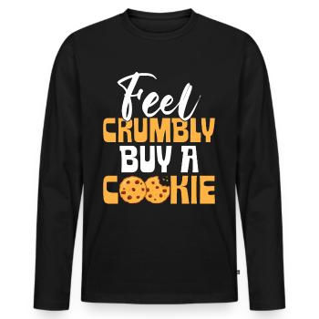 Boy Scout Cookie Merchant - Men's Premium Organic Long Sleeve Shirt - black - Front - Nico (187cm)