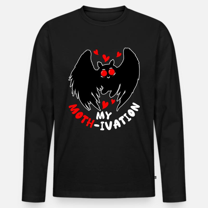 Mothman Kryptide Kryptozoologie - Männer Premium Bio Langarmshirt - Schwarz