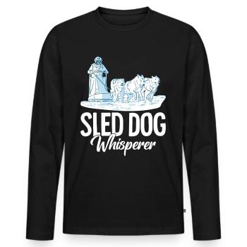 Mushing Dog Sledding Musher - Men's Premium Organic Long Sleeve Shirt - black - Front - Nico (187cm)