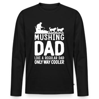 Mushing Dog Sledding Musher - Men's Premium Organic Long Sleeve Shirt - black - Front - Nico (187cm)