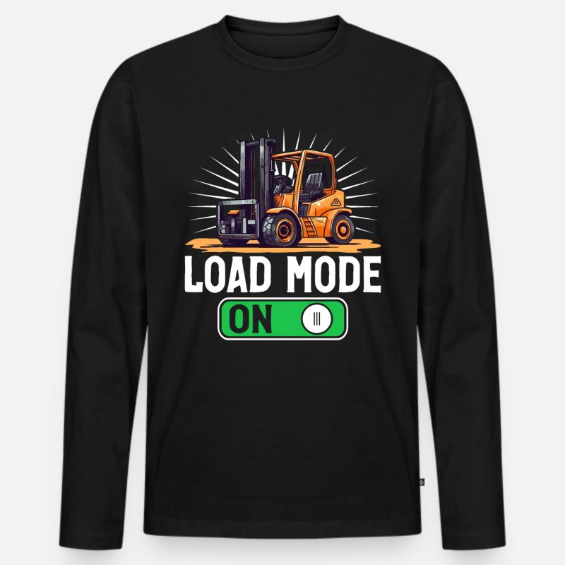 Gabelstaplerfahrer Gabelstaplerfahrer - Männer Premium Bio Langarmshirt - Schwarz