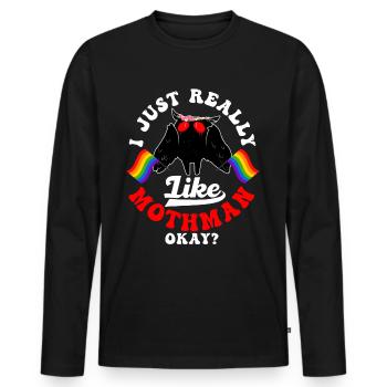 Cryptid Cryptozoology - Men's Premium Organic Long Sleeve Shirt - black - Front - Nico (187cm)