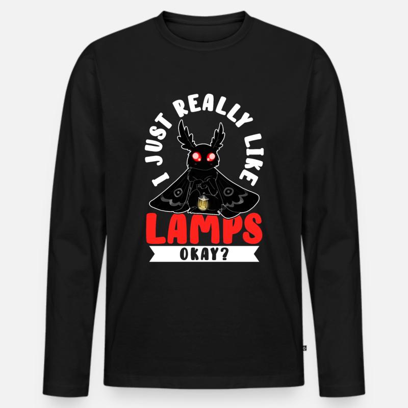 Mothman Kryptide Kryptozoologie - Männer Premium Bio Langarmshirt - Schwarz