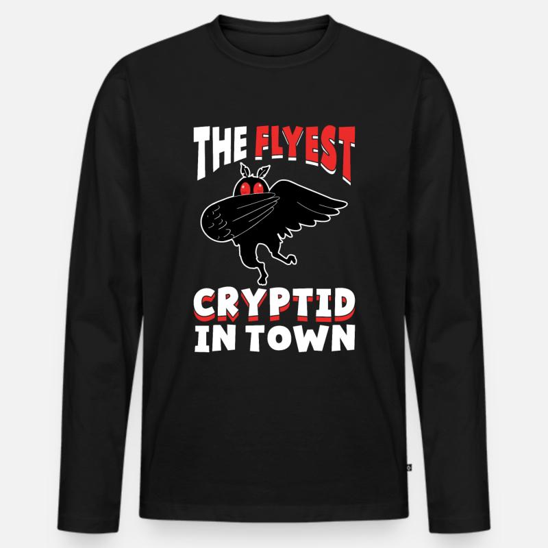 Mothman Kryptozoologie - Männer Premium Bio Langarmshirt - Schwarz