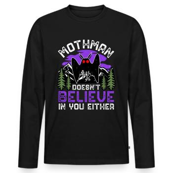 Cryptid Cryptozoology - Men's Premium Organic Long Sleeve Shirt - black - Front - Nico (187cm)