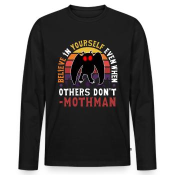 Cryptid Cryptozoology - Men's Premium Organic Long Sleeve Shirt - black - Front - Nico (187cm)