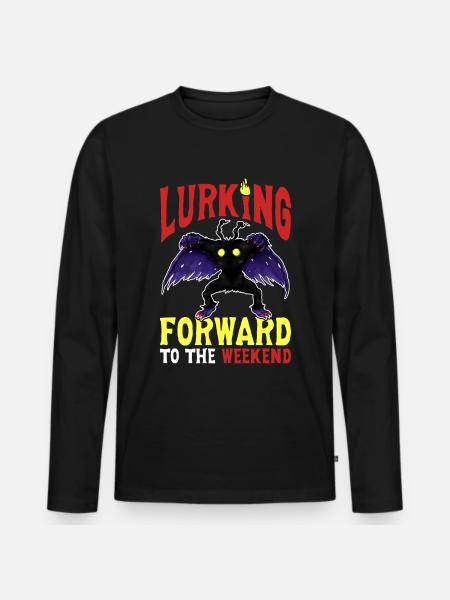Mothman Crypttide Cryptozoology - Men's Premium Organic Long Sleeve Shirt - black