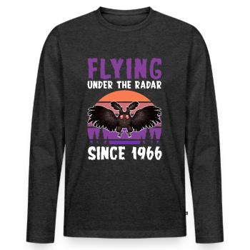 Mothman Crypttide Cryptozoology - Men's Premium Organic Long Sleeve Shirt - heather anthracite - Front - Nico (187cm)