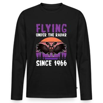 Mothman Crypttide Cryptozoology - Men's Premium Organic Long Sleeve Shirt - black - Front - Nico (187cm)
