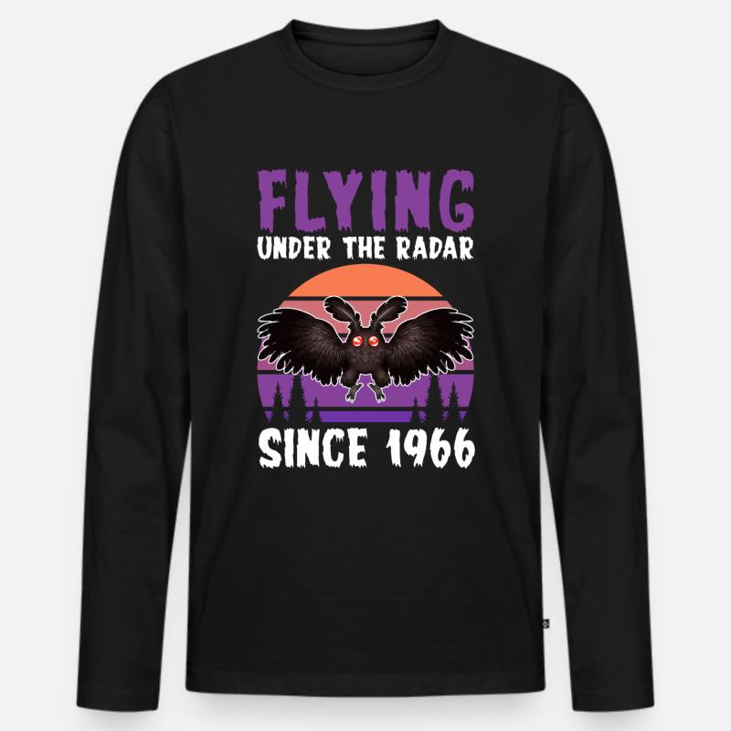 Mothman Kryptide Kryptozoologie - Männer Premium Bio Langarmshirt - Schwarz
