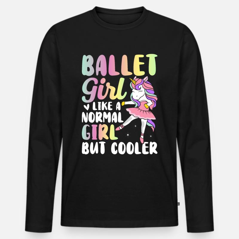Ballerina - Männer Premium Bio Langarmshirt - Schwarz