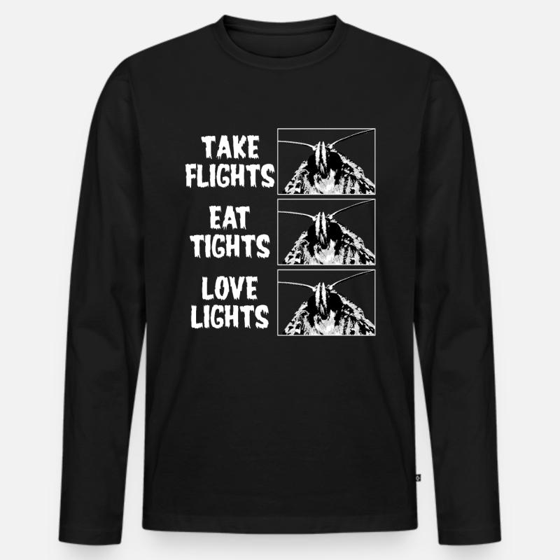 Mothman Kryptozoologie - Männer Premium Bio Langarmshirt - Schwarz