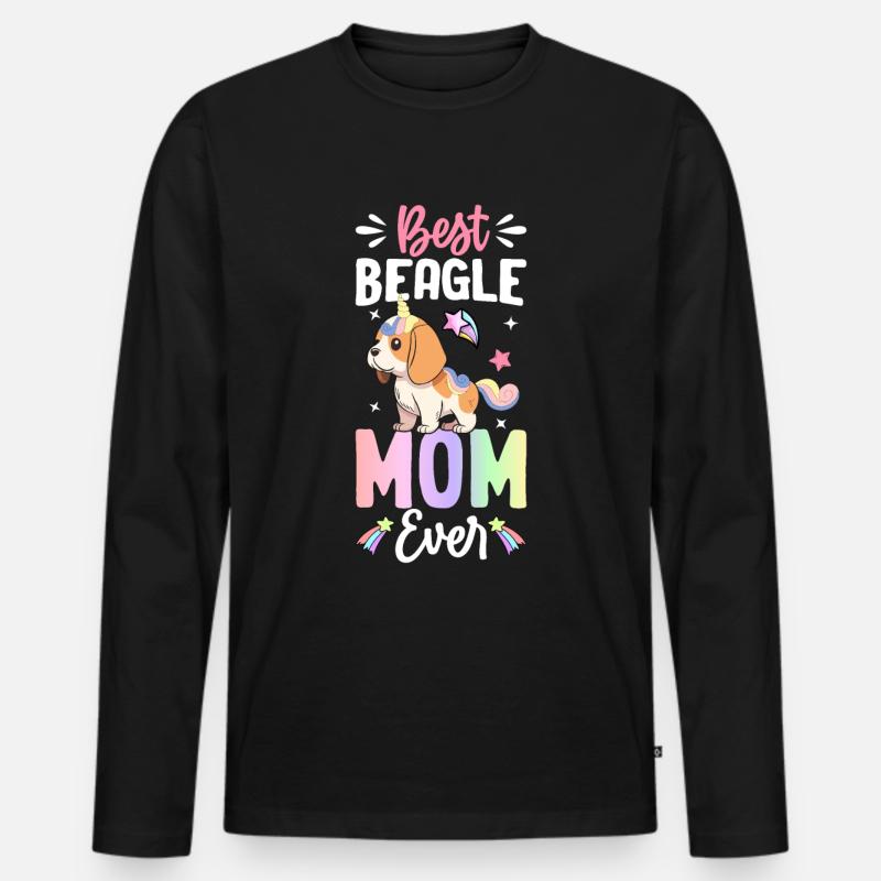 Hund - Männer Premium Bio Langarmshirt - Schwarz