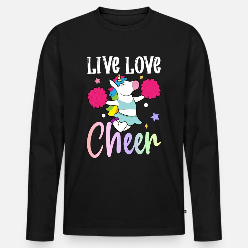 Cheerleading Cheerleader - Männer Premium Bio Langarmshirt - Schwarz