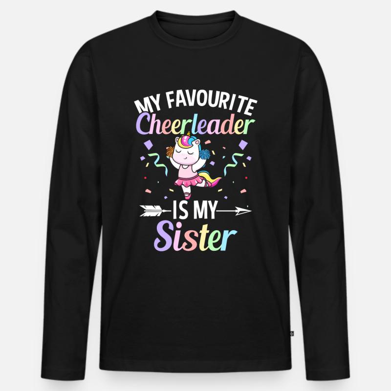 Cheerleading Cheer - Männer Premium Bio Langarmshirt - Schwarz