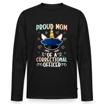 Criminal prosecution - Men's Premium Organic Long Sleeve Shirt - black - Front - Nico (187cm)