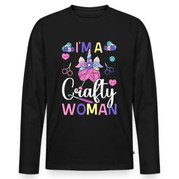 Craft Beer Hausbrauerei Brauerei - Männer Premium Bio Langarmshirt - Schwarz - Vorne - Nico (187cm)