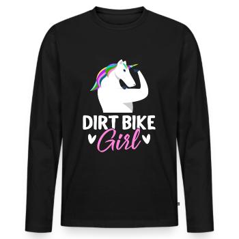 Dirt Biker - Men's Premium Organic Long Sleeve Shirt - black - Front - Nico (187cm)