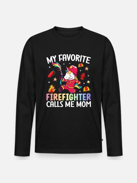 Firefighting - Men's Premium Organic Long Sleeve Shirt - black