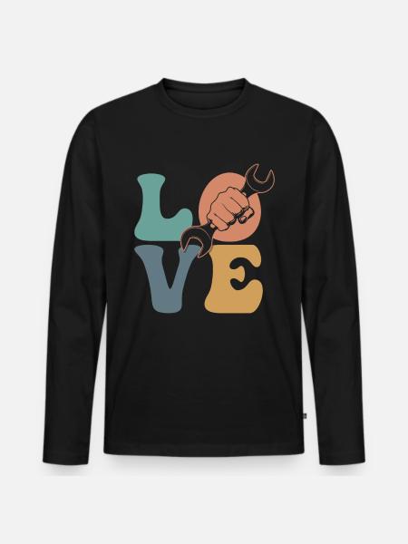 Automechaniker Automechanikerin Automechaniker - Männer Premium Bio Langarmshirt - Schwarz