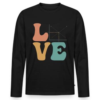 Économiste L’offre et la demande - T-shirt manches longues Premium bio Homme - noir - Devant - Nico (187cm)