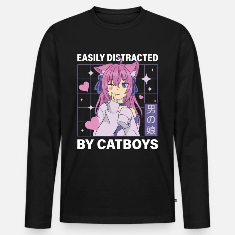 Crossdressing - Männer Premium Bio Langarmshirt - Schwarz