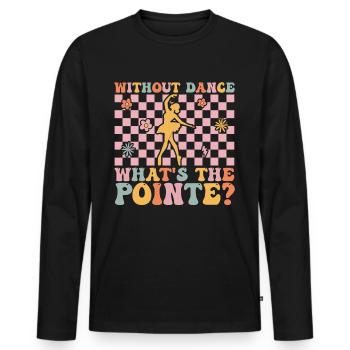 Ballerine groovy - T-shirt manches longues Premium bio Homme - noir - Devant - Nico (187cm)