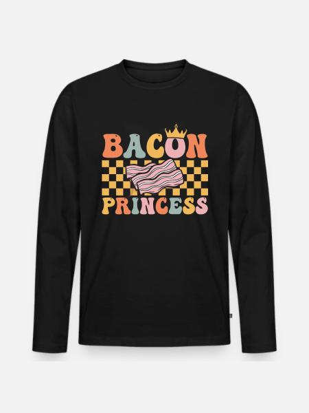 Groovy Bacon Fille - T-shirt manches longues Premium bio Homme - noir