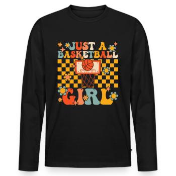 Joueur groovy - T-shirt manches longues Premium bio Homme - noir - Devant - Nico (187cm)