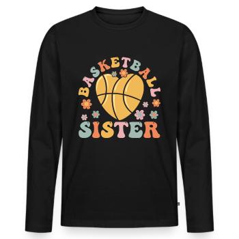 Groovy Sis - Männer Premium Bio Langarmshirt - Schwarz - Vorne - Nico (187cm)