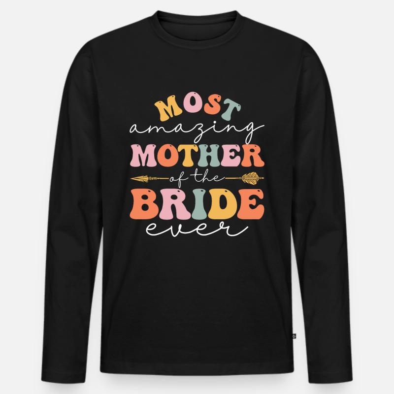 Groovy Brautparty Brautmutter - Männer Premium Bio Langarmshirt - Schwarz