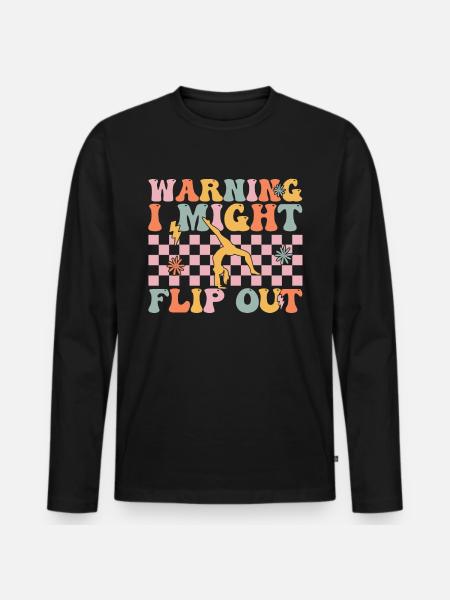 Groovy Cheerleading Cheerleader - Men's Premium Organic Long Sleeve Shirt - black