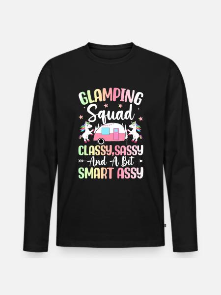 Glamping Team Glamper - Men's Premium Organic Long Sleeve Shirt - black