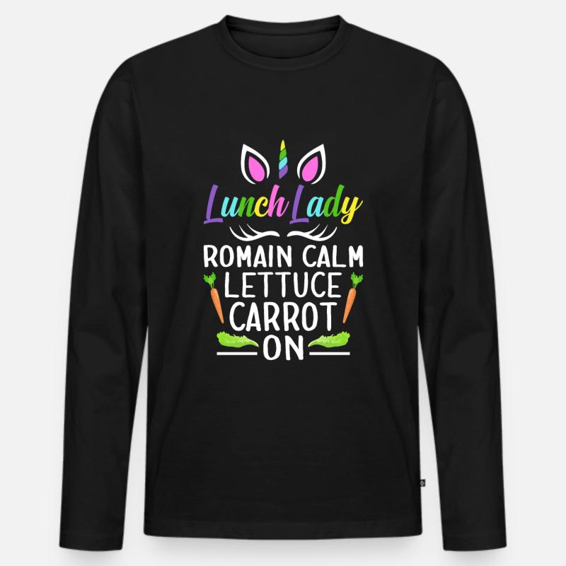 Équipe de cafétéria - T-shirt manches longues Premium bio Homme - noir