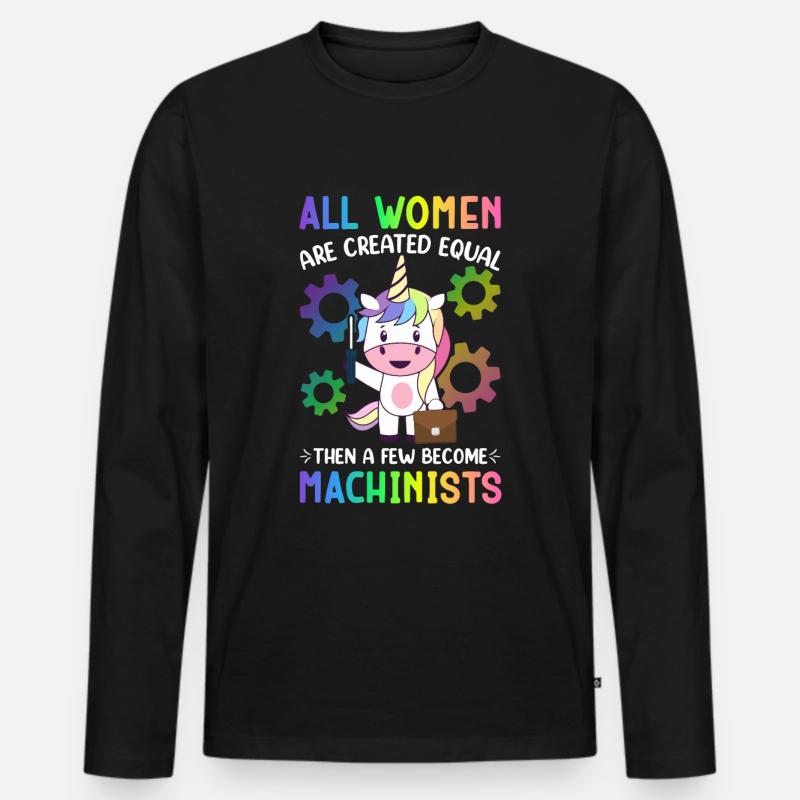 CNC-Maschine - Männer Premium Bio Langarmshirt - Schwarz
