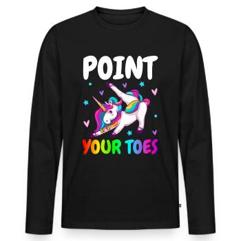 Gymnastique Gymnaste Roue De Charrette Fille - T-shirt manches longues Premium bio Homme - noir - Devant - Nico (187cm)