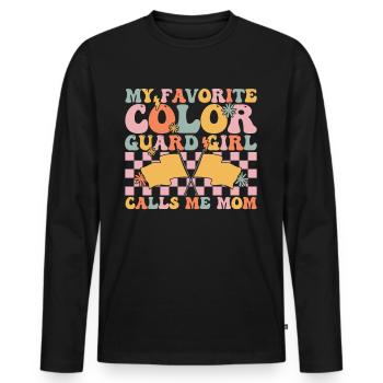 Fanfare groovy - T-shirt manches longues Premium bio Homme - noir - Devant - Nico (187cm)