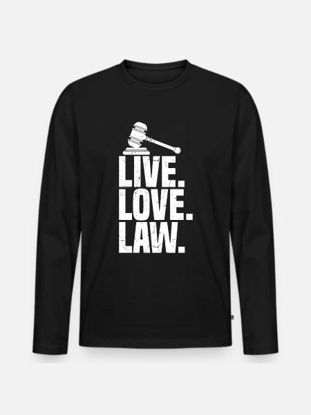 Jurastuderende Juridisk Grad Fremtidig advokat - Premium økologisk langærmet T-shirt til mænd - sort