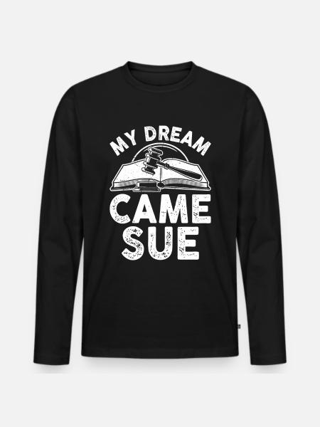 Funny Law Student Law School Future Juris - Men's Premium Organic Long Sleeve Shirt - black
