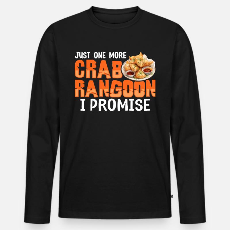 Lustiges chinesisches Essen - Männer Premium Bio Langarmshirt - Schwarz