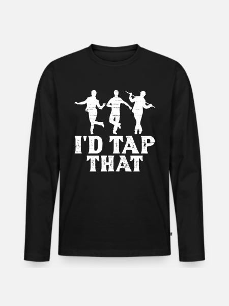 Funny Tap Dance Tap Dancer - Men's Premium Organic Long Sleeve Shirt - black