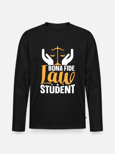 Law studies Future lawyer - Men's Premium Organic Long Sleeve Shirt - black