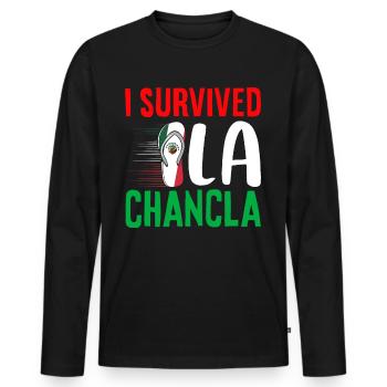 Hispanisch Latino Amerikanisch Mexikanisch - Männer Premium Bio Langarmshirt - Schwarz - Vorne - Nico (187cm)