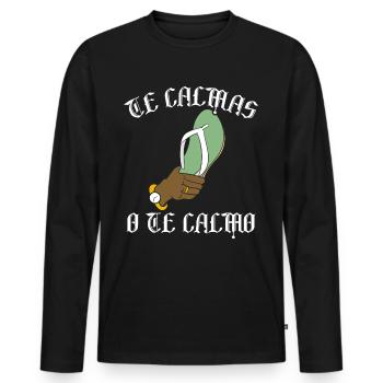 Hispanisch Latino Amerikanisch Mexikanisch - Männer Premium Bio Langarmshirt - Schwarz - Vorne - Nico (187cm)