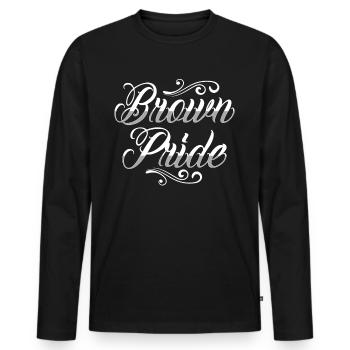 Hispanisch Latino Amerikanisch Chicano Mexikanisch - Männer Premium Bio Langarmshirt - Schwarz - Vorne - Nico (187cm)