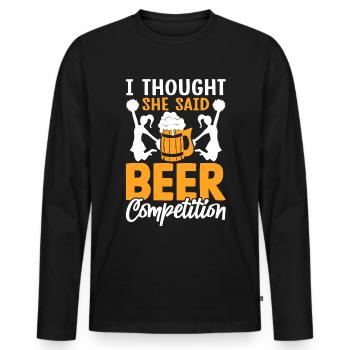 Cheerleading Cheerleader Cheer - Männer Premium Bio Langarmshirt - Schwarz - Vorne - Nico (187cm)